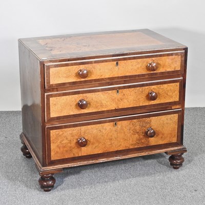 Lot 706 - A 19th century and later inlaid chest of three...