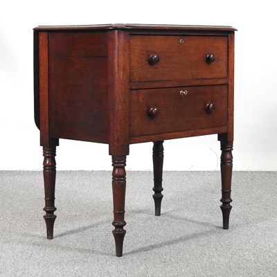 Lot 426 - A George IV mahogany side table, with a hinged...