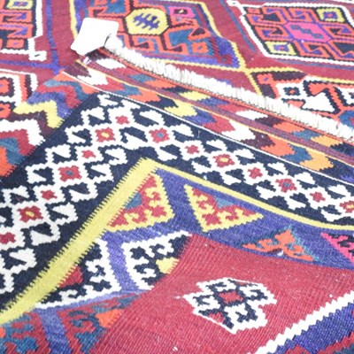 Lot 162 - A Persian kilim, with all over coloured...