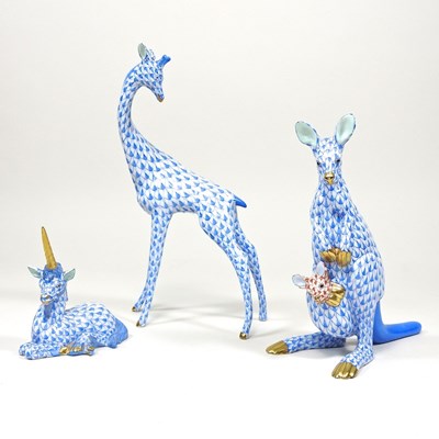 Lot 139 - A Herend porcelain model of a giraffe, 20cm...