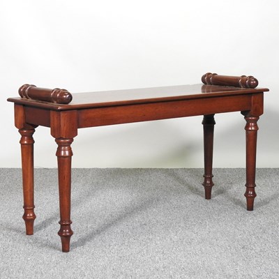 Lot 791 - A handmade walnut window seat, of Regency...