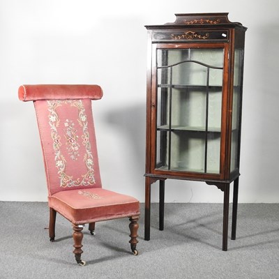 Lot 538 - An Edwardian display cabinet, together with a...