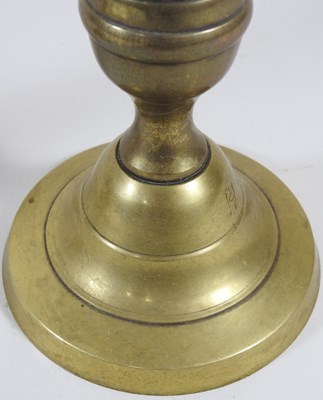 Lot 207 - A pair of brass oil lamps, with frilled glass...