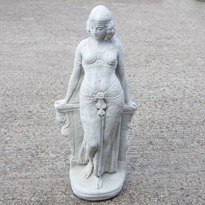 Lot 724 - A cast stone garden statue of Cleopatra, 79cm...