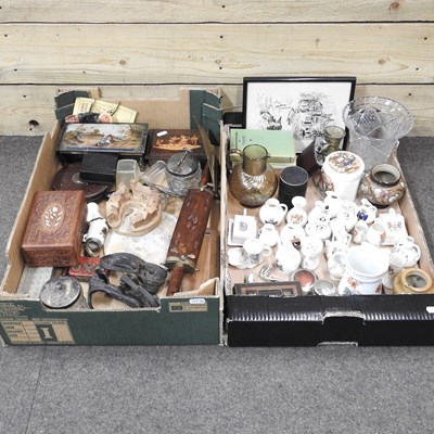 Lot 761 - A collection of items, to include boxes and...