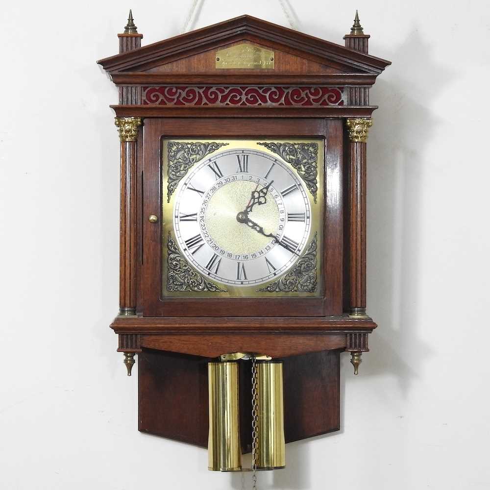 Lot 368 - A hand made hood clock, with a striking twin...