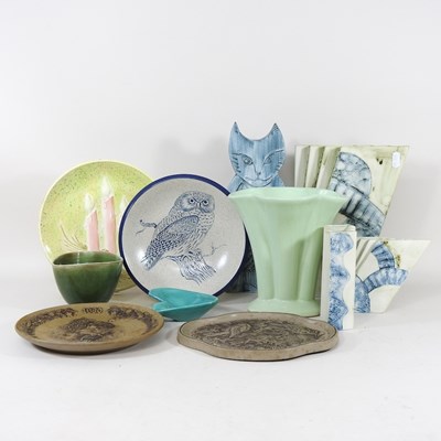 Lot 201 - A collection of studio pottery, to include...