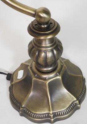 Lot 7 - A Tiffany style desk lamp, with a stained...