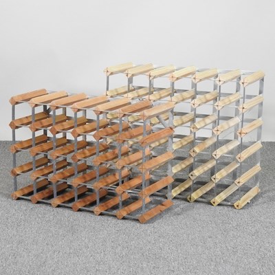 Lot 867 - A wine rack, for thirty bottles, 62 x 52cm,...