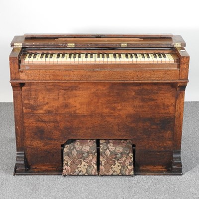 Lot 111 - A Victorian walnut cased The Organ Harmonium,...