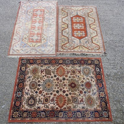 Lot 800 - A Persian style rug, 214 x 124cm, together...