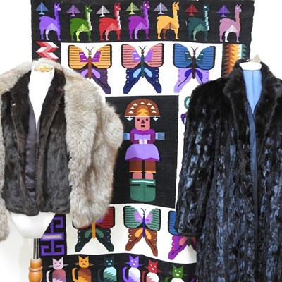 Lot 439 - A vintage ladies full length fur coat,...