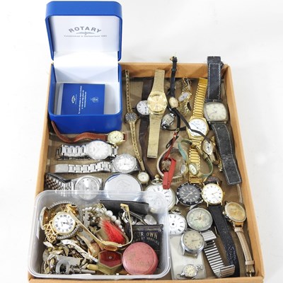 Lot 311 - A collection of wristwatches, pocket watches...