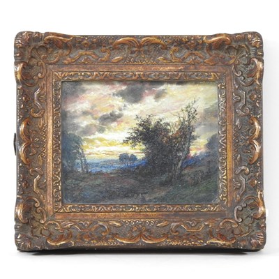 Lot 205 - English school, 19th century, wooded landscape,...