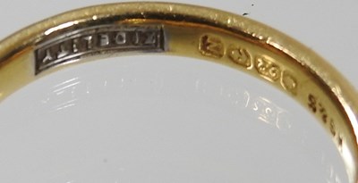 Lot 47 - A 22 carat gold wedding band, 3.3g, size J/K,...