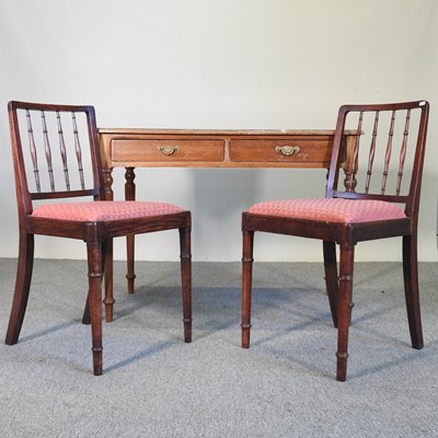 Lot 629 - A 19th century mahogany side table, together...