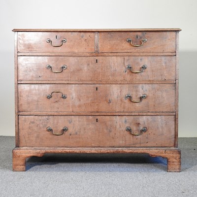 Lot 377 - A George III mahogany chest of drawers, on...