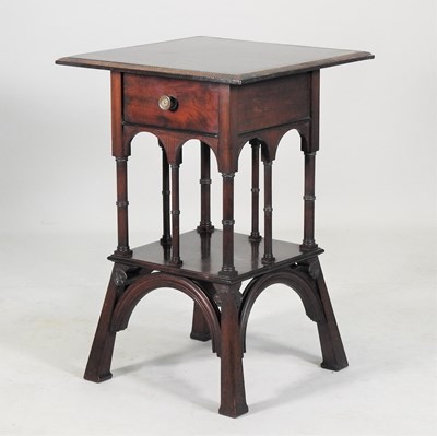 Lot 235 - An unusual 19th century Arts and Crafts mahogany occasional table