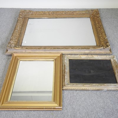 Lot 819 - A large 19th century gilt gesso wall mirror,...