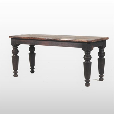 Lot 240 - A late Regency oak window seat