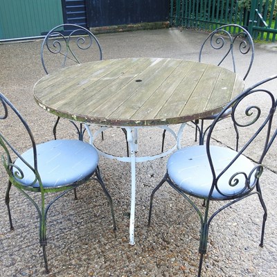 Lot 466 - A mid 20th century French wrought iron garden...