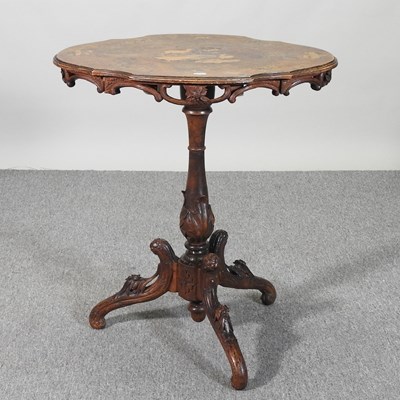 Lot 192 - A 19th century Italian walnut marquetry...