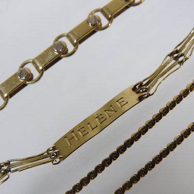 Lot 36 - An 18 carat gold bracelet, 3g, 16cm long,...