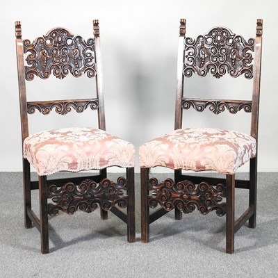 Lot 224 - A pair of early 20th century Spanish heavily...