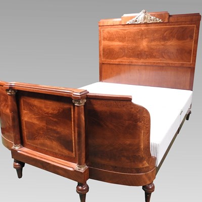 Lot 198 - A mid 20th century French mahogany and burr...