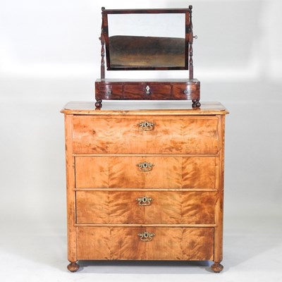 Lot 686 - An early 20th century French fruitwood chest,...