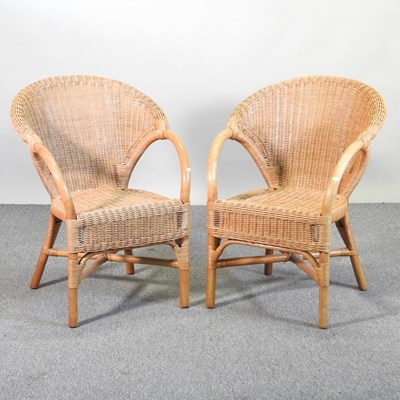 Lot 868 - A pair of bamboo armchairs (2)