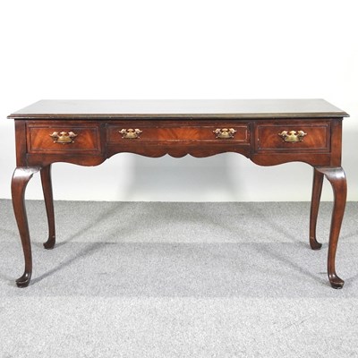 Lot 614 - A reproduction mahogany and satinwood banded...