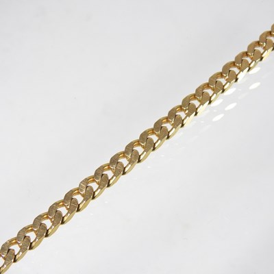 Lot 231 - An 18 carat gold curb link bracelet, 23g, 19cm...