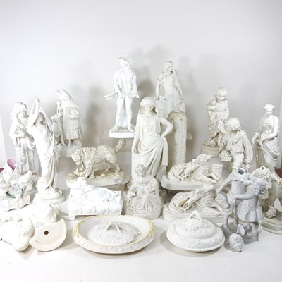 Lot 119 - A large collection of 19th century Parian...