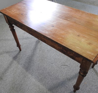 Lot 481 - A Victorian mahogany side table, on turned legs