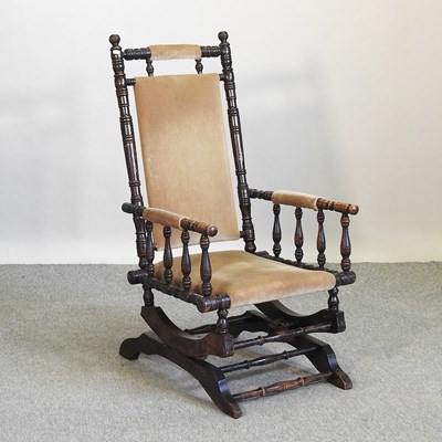 Lot 533 - A 19th century American rocking chair