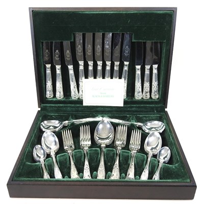 Lot 303 - A modern canteen of silver plated Kings...