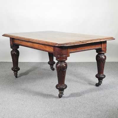 Lot 836 - A 19th century oak dining table, on turned...