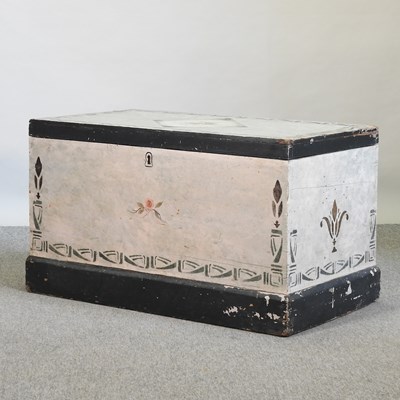 Lot 413 - A 19th century and later painted trunk