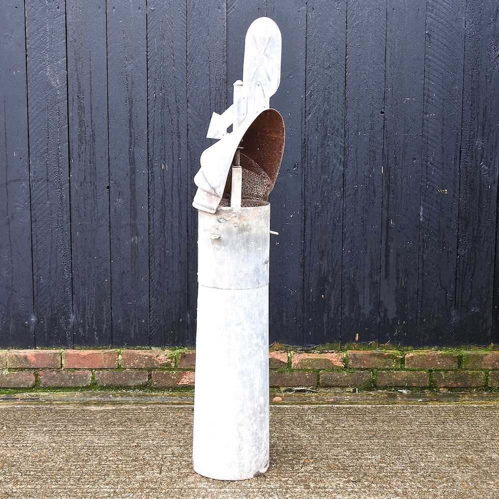 Lot 807 - A galvanised metal chimney weather cowl, 122cm...