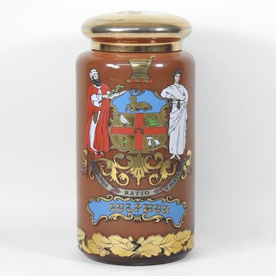 Lot 271 - A mid 20th century painted glass chemist's jar...