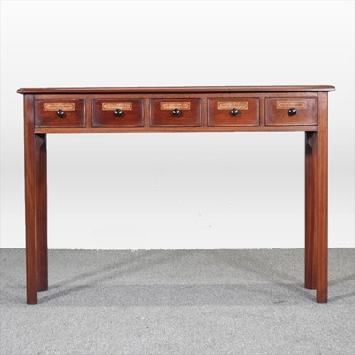 Lot 225 - A handmade mahogany side table, containing...