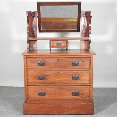 Lot 509 - An Edwardian satin walnut dressing chest, on a...