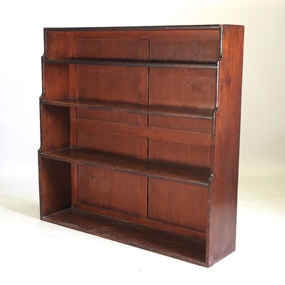 Lot 536 - A 19th century mahogany waterfall open bookcase