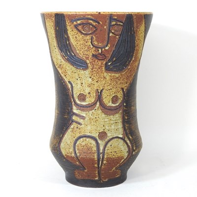 Lot 28 - Claire Lambert, b1936, a pottery vase, of...