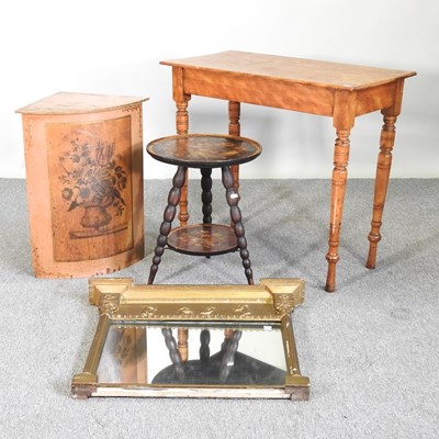 Lot 714 - A Victorian maple side table, together with a...