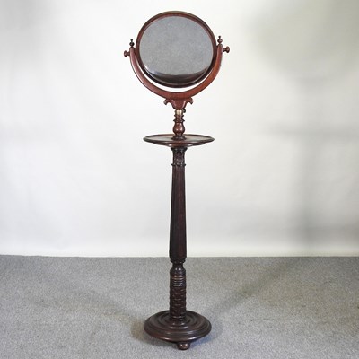 Lot 367 - A 19th century carved rosewood shaving stand,...