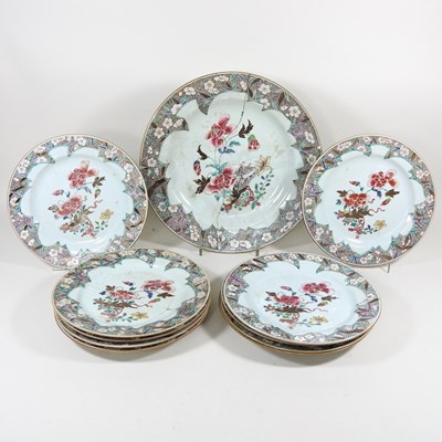 Lot 502 - A suite of nine 18th century Chinese export...