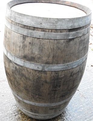 Lot 34 - A coopered wooden barrel, 99cm high