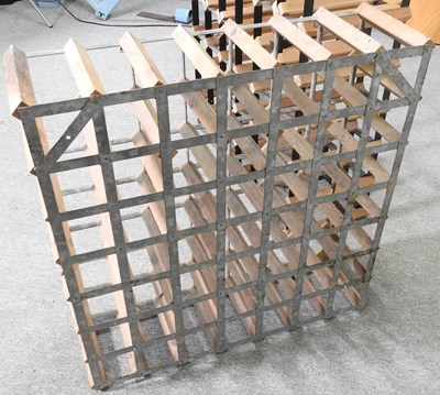 Lot 320 - A large wine rack, together with another...